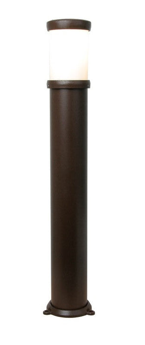 Snoc  Cast Aluminum Led Bollard With Opal Acrylic Globe Model:  LH0874 LH LD8 (0874)