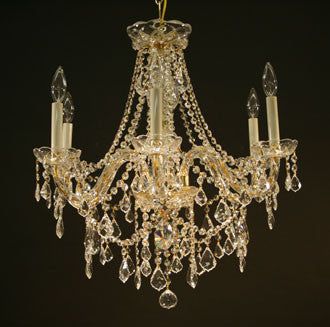 Six Light Crystal Chandelier