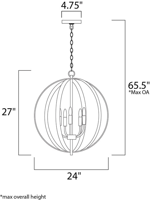 Maxim Provident 5-Light Chandelier Model: 10032OI