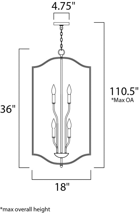 Maxim Provident 6-Light Chandelier Model: 10038SN