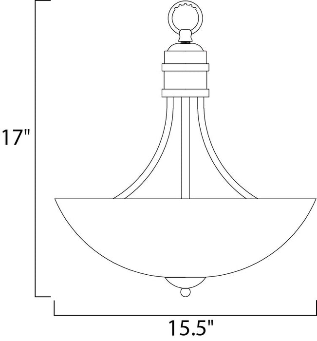 Maxim Logan 3-Light Pendant Model: 10044FTSN