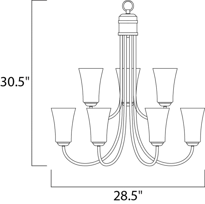 Maxim Logan 9-Light Chandelier Model: 10046FTSN