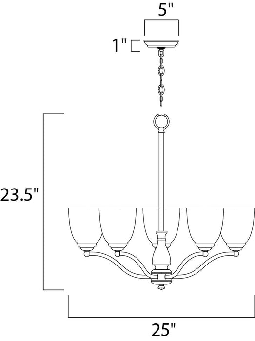 Maxim Stefan 5-Light Chandelier Model: 10065FTOI