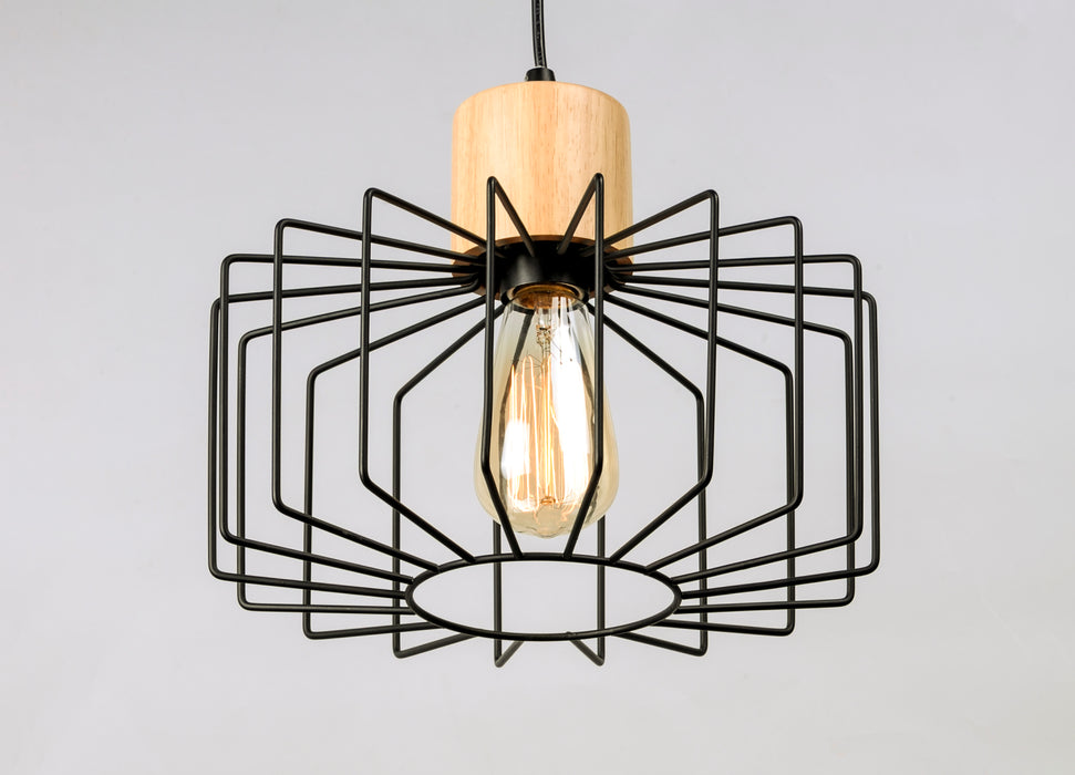 Maxim Bjorn 1-Light Pendant Model: 10069BKNWD