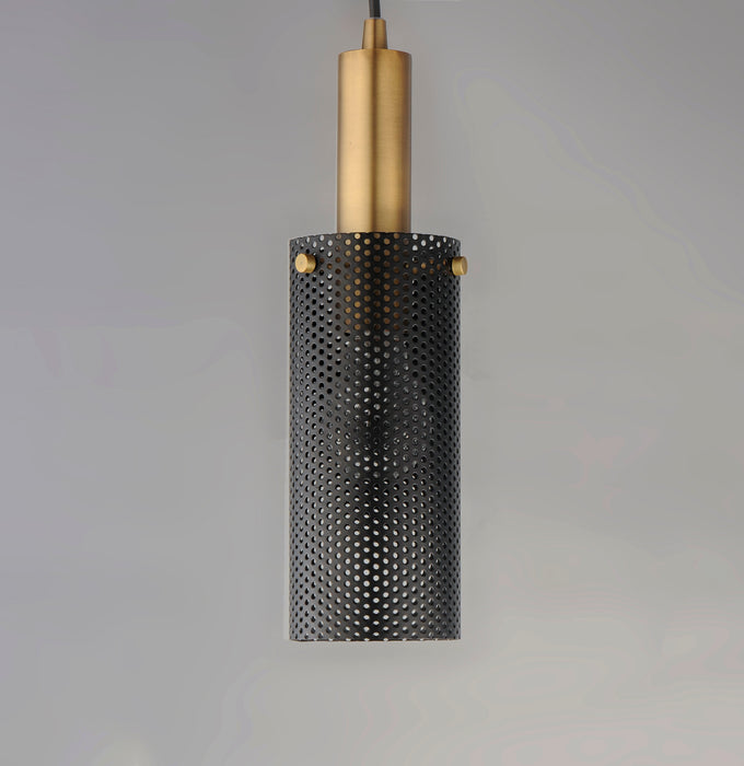 Maxim Perf 1-Light Mini Pendant Model: 10081BKSBR