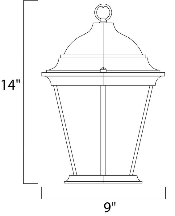 Maxim Westlake Cast 3-Light Outdoor Hanging Lantern Model: 1009BK