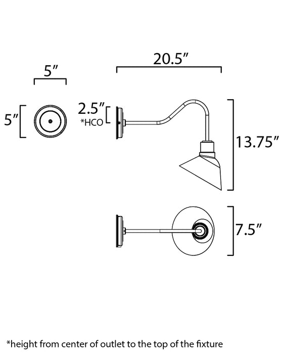 Maxim Signlite 1-Light Outdoor Wall Sconce Model: 10116BK