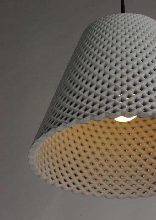 Maxim Woven 1-Light Concrete Pendant Model: 10144GYBK