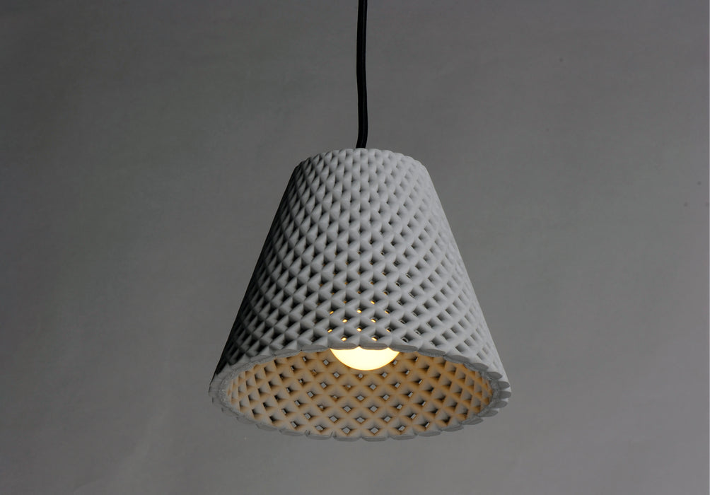 Maxim Woven 1-Light Concrete Pendant Model: 10144GYBK