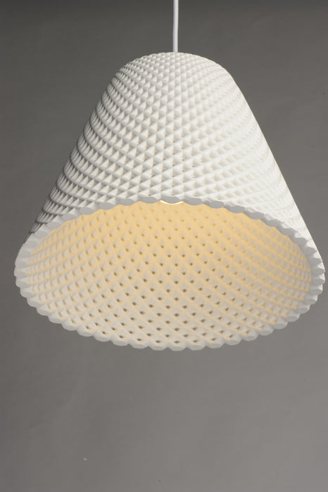 Maxim Woven 1-Light Plaster Pendant Model: 10144WT