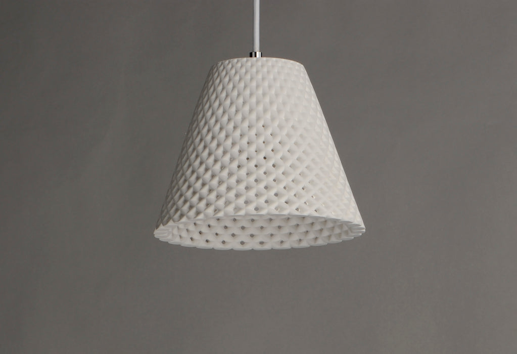 Maxim Woven 1-Light Plaster Pendant Model: 10144WT