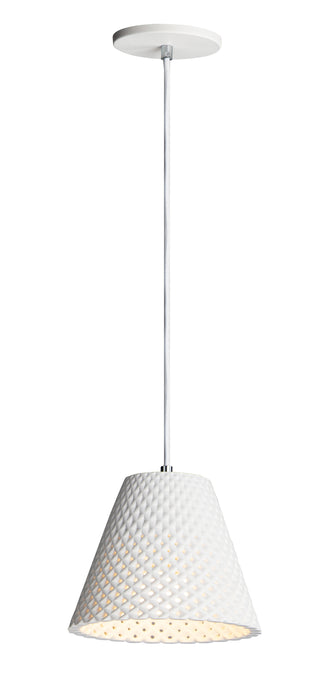 Maxim Woven 1-Light Plaster Pendant Model: 10144WT