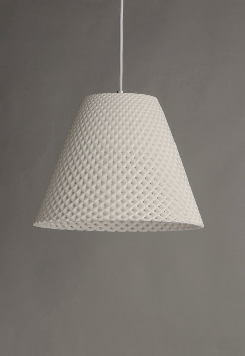 Maxim Woven 1-Light Plaster Pendant Model: 10145WT