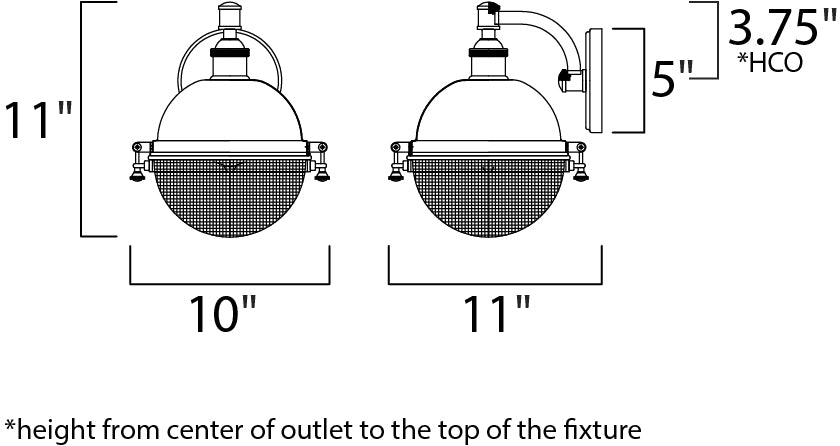 Maxim Portside 10 Outdoor Wall Sconce Model: 10182OIAB