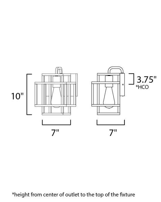 Maxim Liner 1-Light Wall Sconce Model: 10241BKSBR