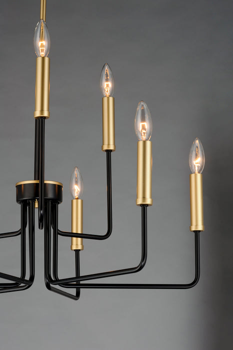 Maxim Sullivan 9-Light Chandelier Model: 10257BKGLD