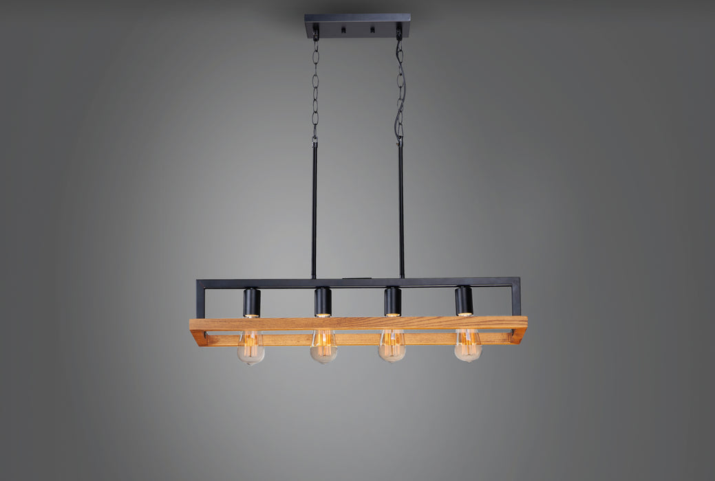 Maxim Black Forest 4-Light Chandelier Model: 10307BKASB