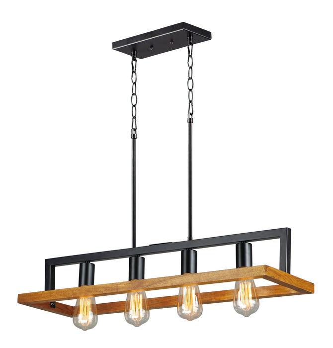 Maxim Black Forest 4-Light Chandelier Model: 10307BKASB