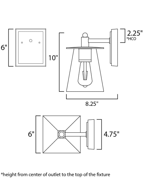 Maxim Chalet 1-Light LED Outdoor Wall Sconce Model: 10312CLBZGLD