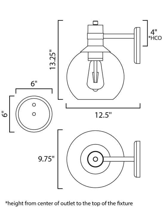 Maxim Cabin 1-Light LED Outdoor Wall Sconce Model: 10319CLBZGLD