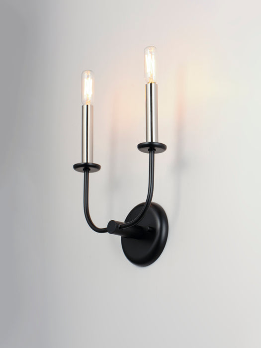 Maxim Wesley 2-Light Wall Sconce Model: 10322BKSN