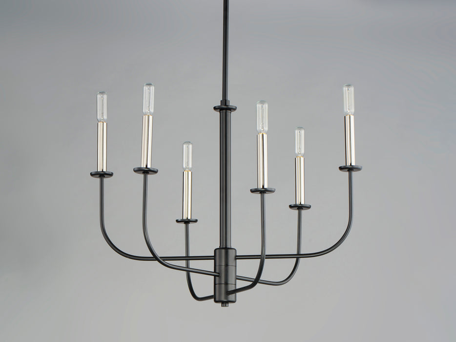 Maxim Wesley 6-Light Chandelier Model: 10326BKSN