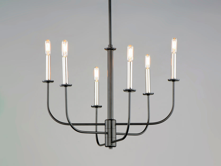 Maxim Wesley 6-Light Chandelier Model: 10326BKSN