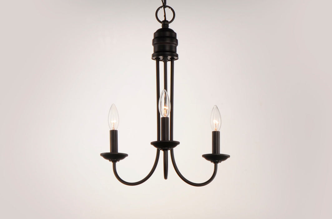 Maxim Logan 3-Light Candle Chandelier Model: 10343OI