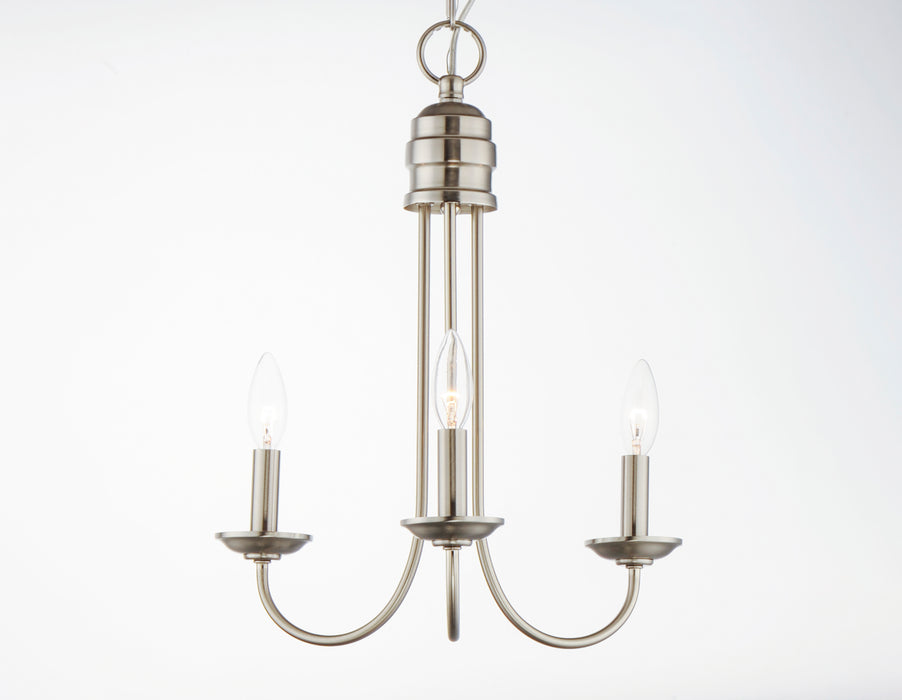 Maxim Logan 3-Light Candle Chandelier Model: 10343SN