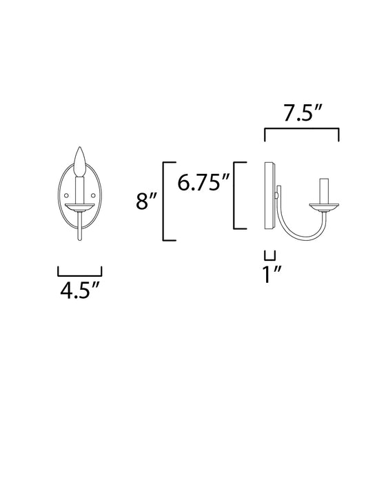 Maxim Logan 1-Light Wall Sconce Model: 10351SN