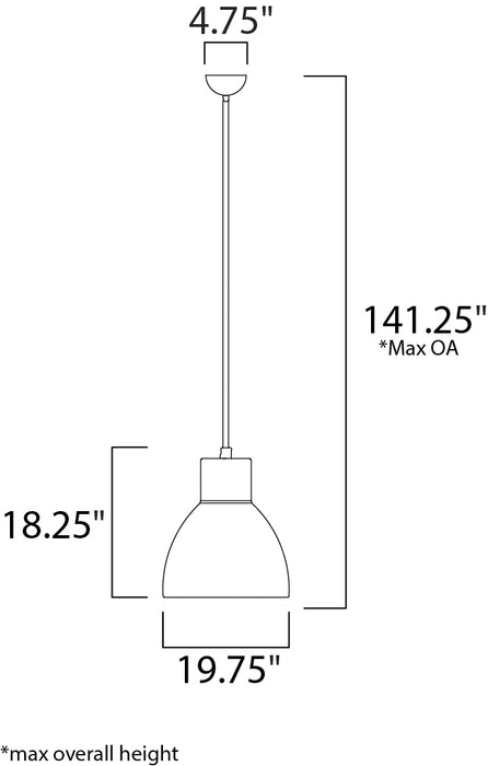 Maxim Cora 20 Pendant Model: 11026BKGLD