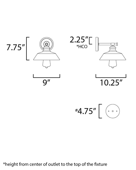 Maxim Willowbrook 1-Light Wall Sconce Model: 11191SWPC