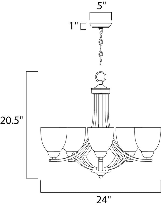 Maxim Axis 5-Light Chandelier Model: 11225FTOI