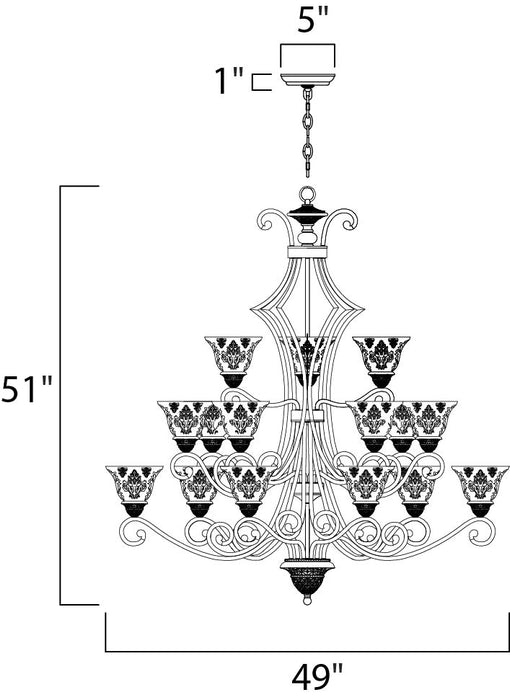 Maxim Symphony 15-Light Chandelier Model: 11239SAOI