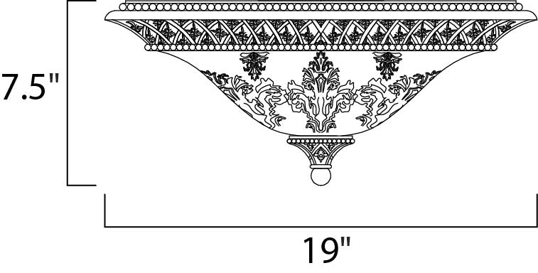 Maxim Symphony 2-Light Flush Mount Model: 11240SAOI