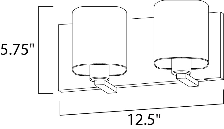 Maxim Wrap 2-Light Bath Vanity Model: 11252SWSN