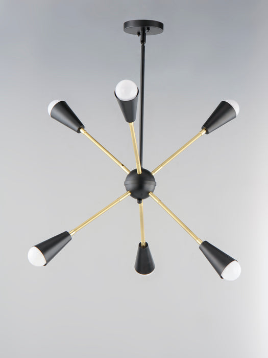 Maxim Lovell 6-Light Pendant Model: 11266BKSBR