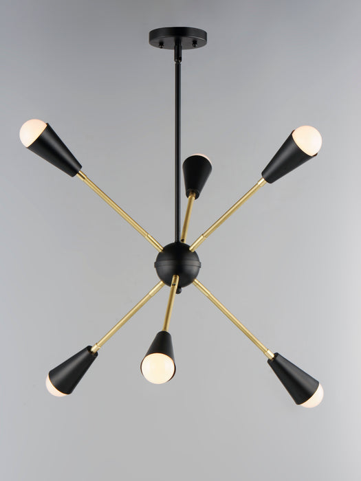 Maxim Lovell 6-Light Pendant Model: 11266BKSBR