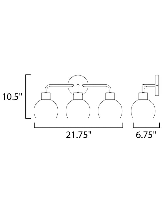 Maxim Coraline 3-Light Bath Vanity Model: 11273SWBK