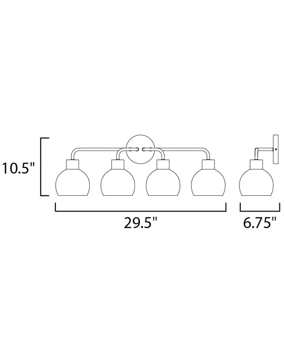 Maxim Coraline 4-Light Bath Vanity Model: 11274SWBZSBR