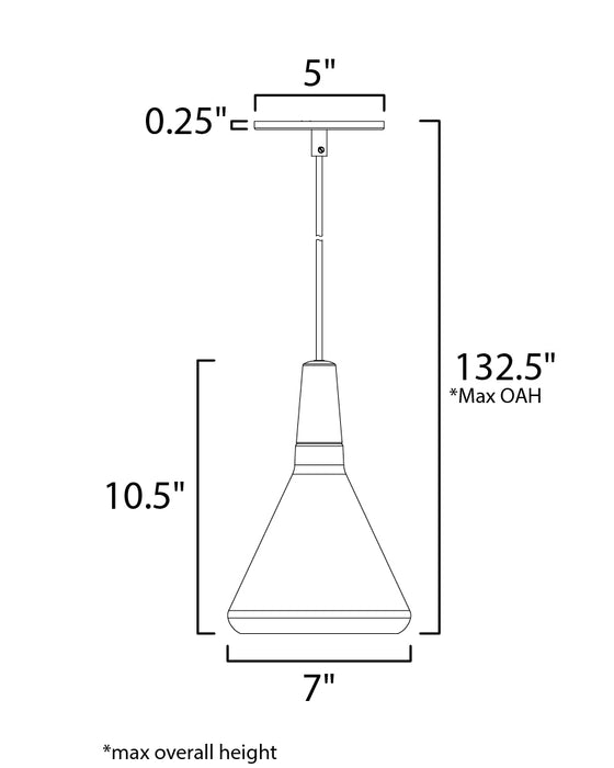 Maxim Nordic 1-Light Pendant Model: 11350WNBK