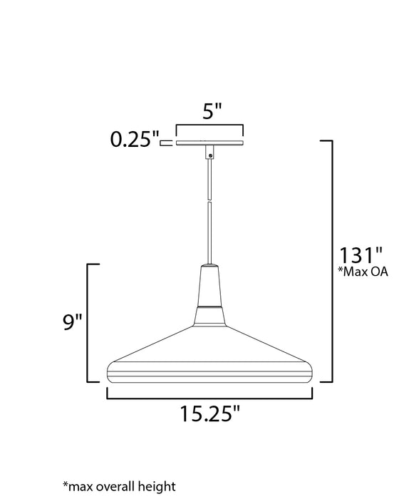 Maxim Nordic 1-Light Pendant Model: 11354WNBK