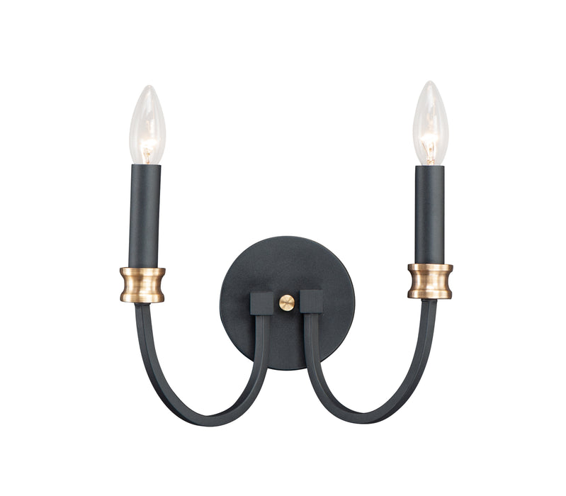 Maxim Charlton 2-Light Wall Sconce Model: 11372BKAB