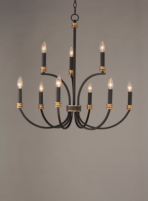 Maxim Charlton 9-Light Chandelier Model: 11377BKAB