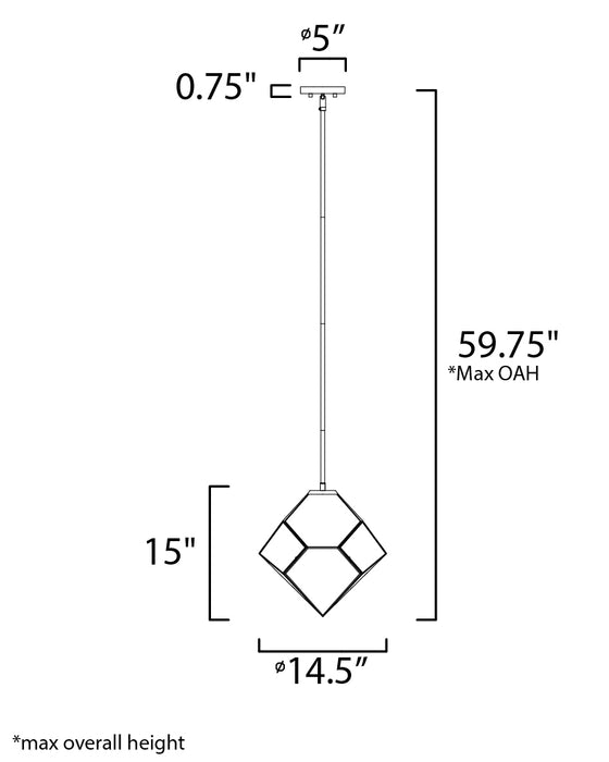 Maxim Brooklyn 1-Light Mini Pendant Model: 11550CBBK