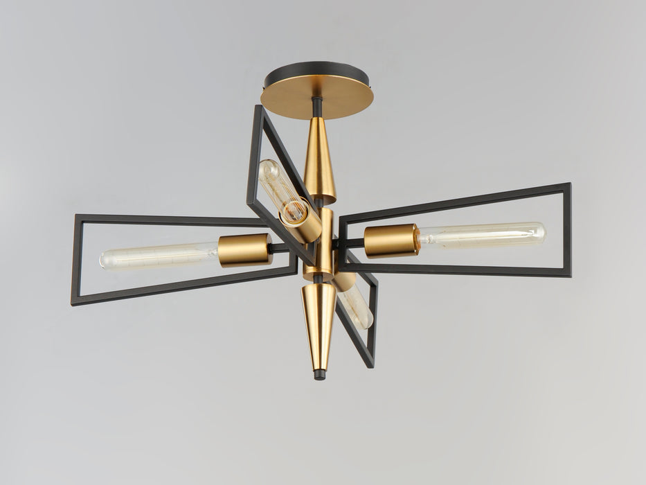 Maxim Wings 4-Light Flush Mount Model: 11650BKSBR