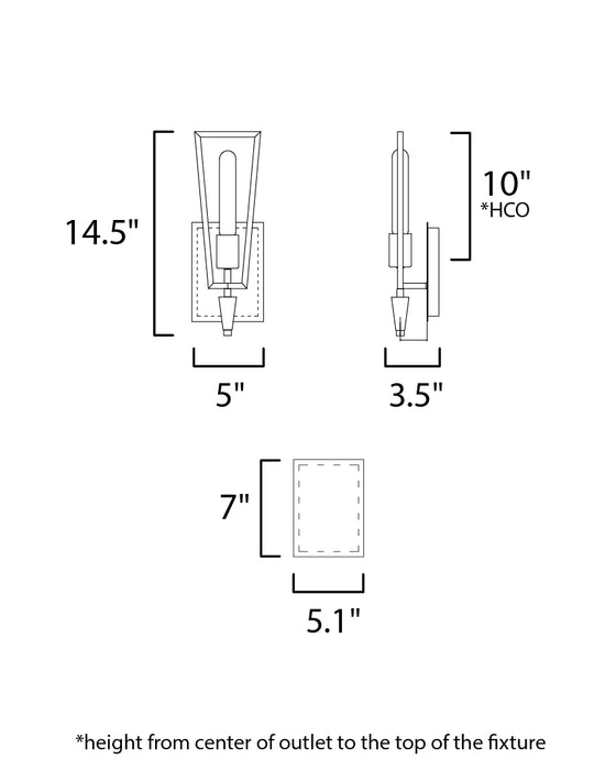 Maxim Wings 1-Light Wall Sconce Model: 11651BKSBR