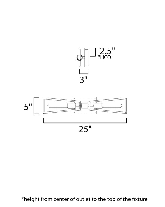 Maxim Wings 2-Light Wall Sconce Model: 11652BKSBR