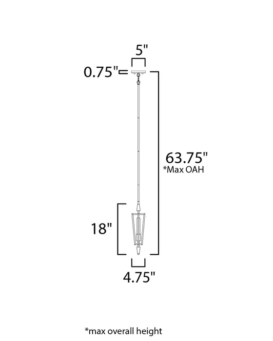 Maxim Wings 1-Light Pendant Model: 11653BKSBR