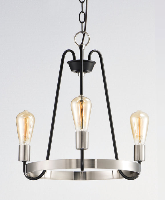 Maxim Haven 3-Light Chandelier Model: 11733BKSN